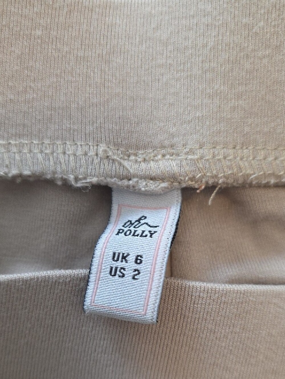 Oh Polly High-Rise Bike Shorts in Taupe With Matching Crop Top - Picture 3 of 4